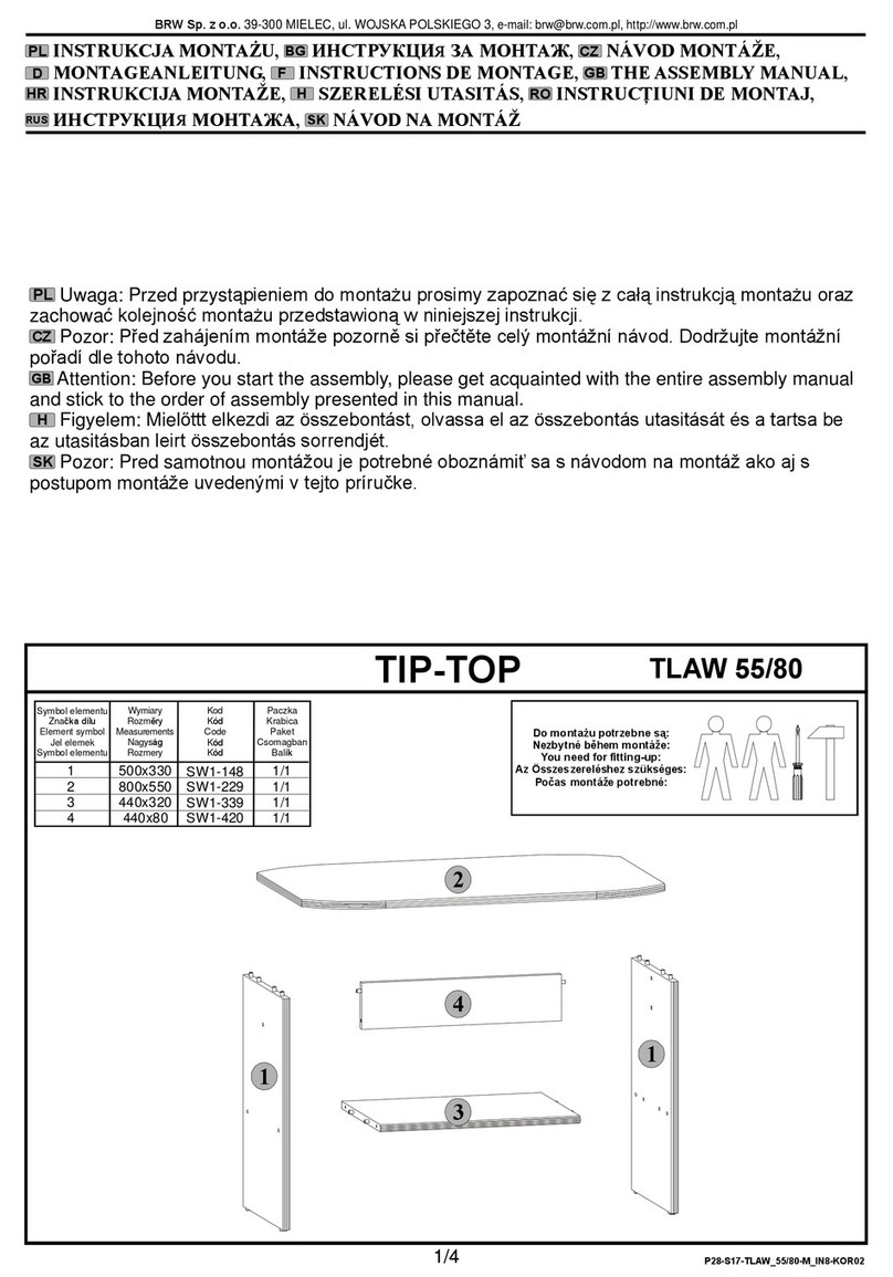 BLACK RED WHITE TIP-TOP TLAW 55/80 Assembly manual