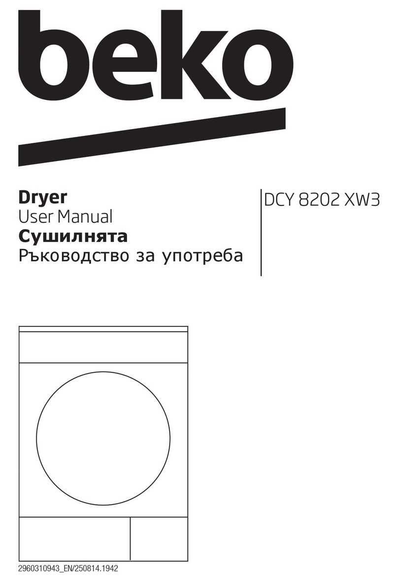 Beko DCY 8202 XW3 User manual