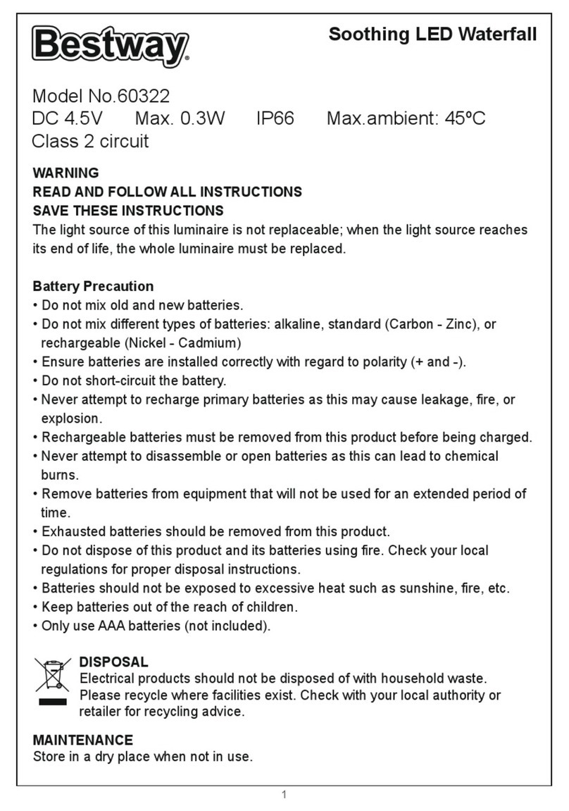 Bestway LAY-Z-SPA 60322 quick start guide
