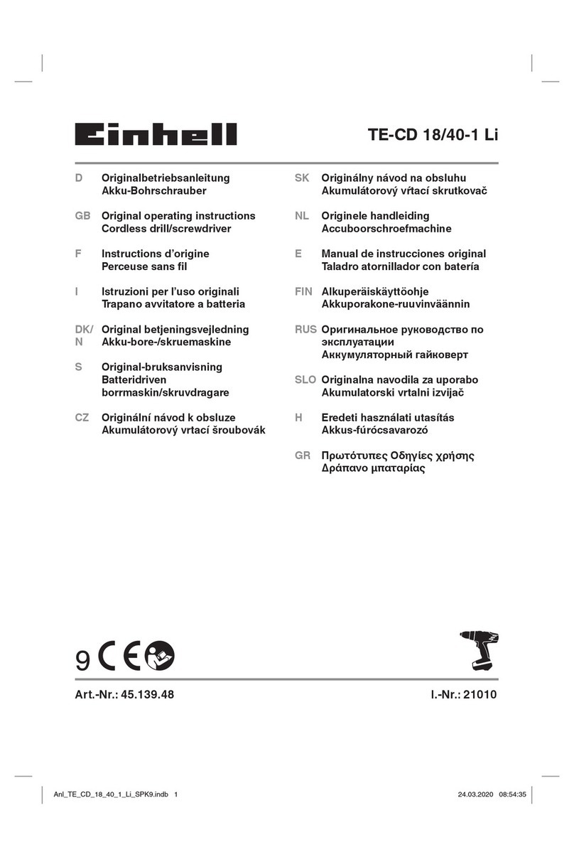 EINHELL TE-CD 18/40-1 Li User manual