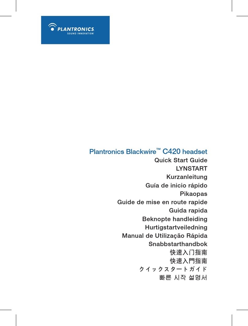 Plantronics BLACKWIRE C420 quick start guide
