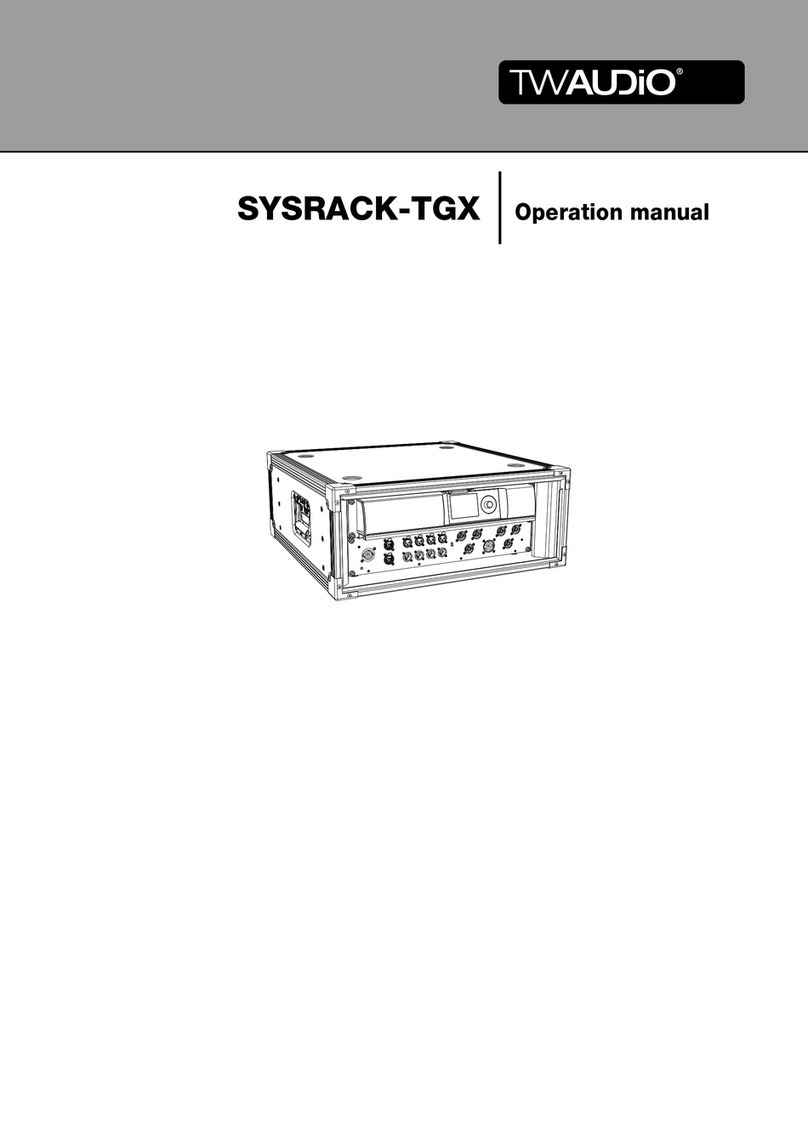 TW Audio SYSRACK-TGX Operation manual