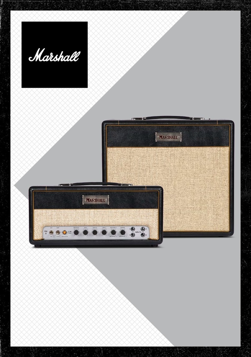 Marshall Amplification STUDIO JTM ST20H quick start guide