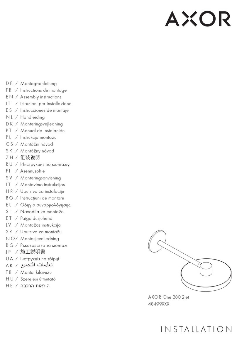 Axor One 280 2jet 48499 Series User manual