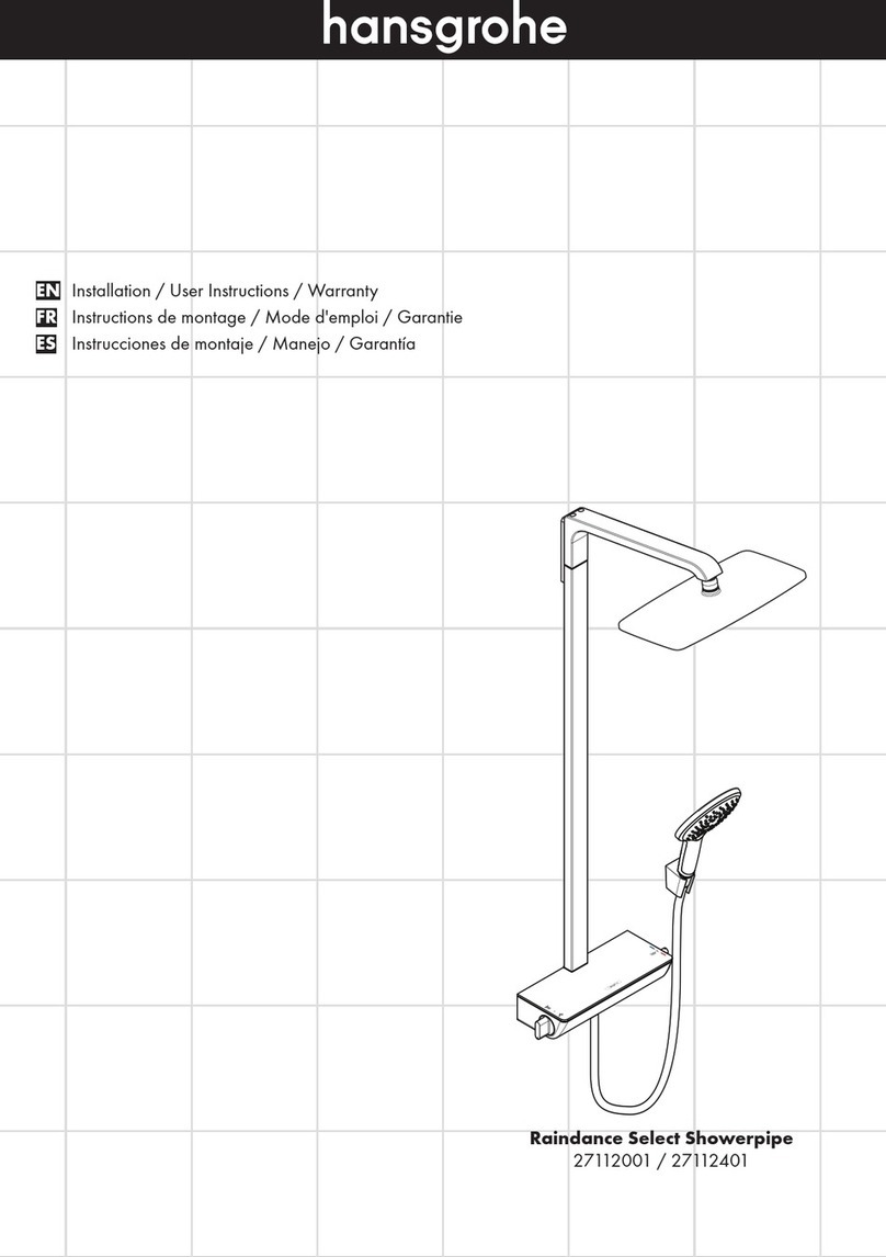 Hans Grohe Raindance Select Showerpipe 27112001 Instruction Manual Hans Grohe Raindance Select Showerpipe 27112001 Instruction Manual