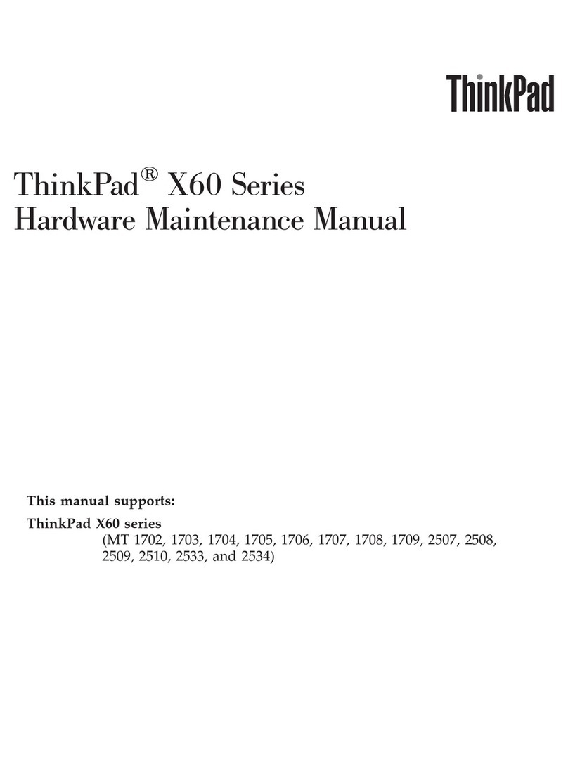 Lenovo ThinkPad X60 Series Hardware Maintenance Manual