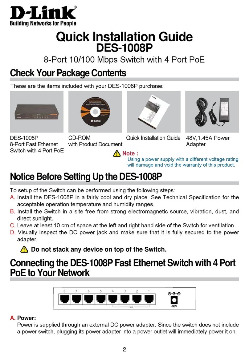 D-Link DES-1008P User manual