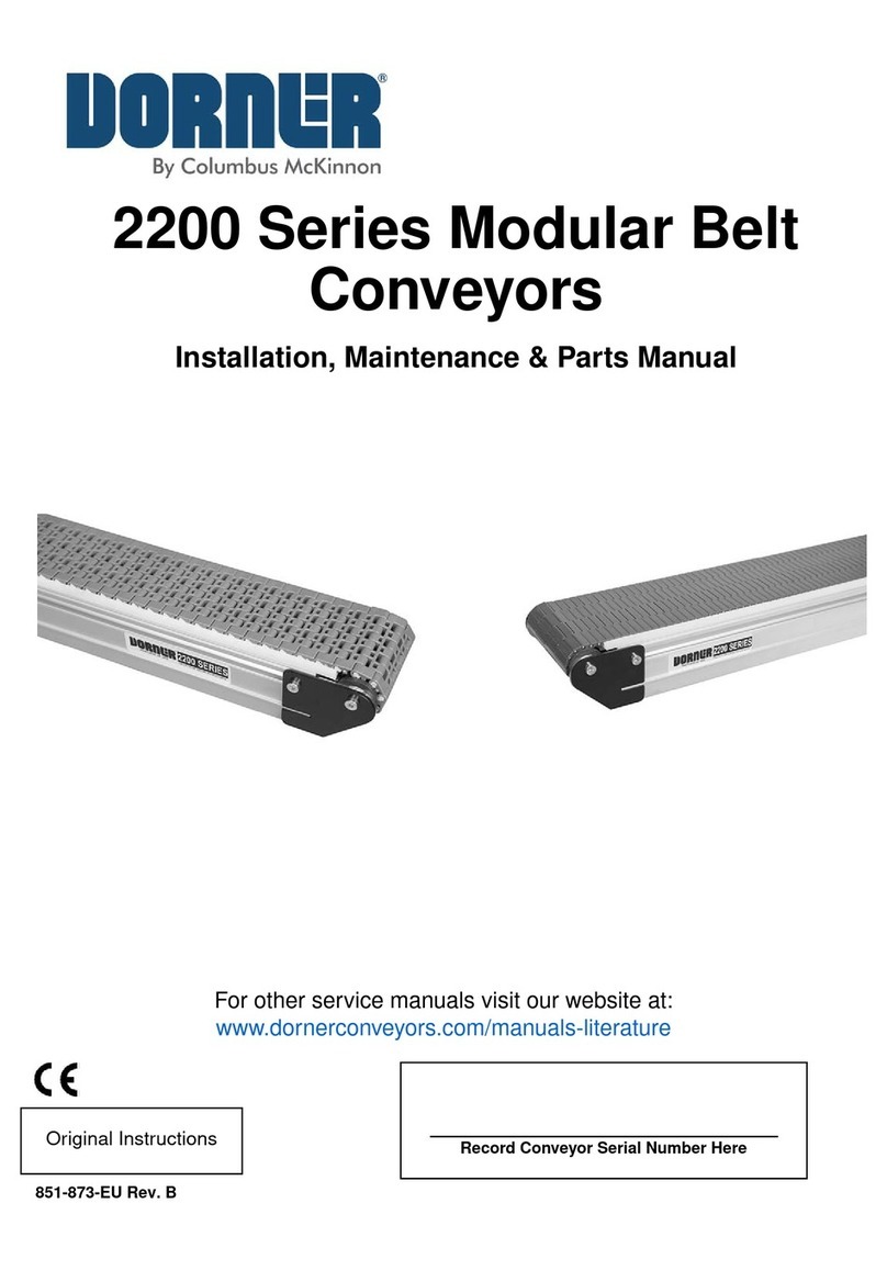 Columbus McKinnon DORNER 2200 Series Installation, maintenance & parts manual Columbus McKinnon DORNER 2200 Series Installation, maintenance & parts manual