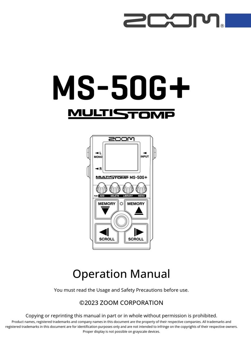 Zoom MULTISTOMP MS-50G+ User manual