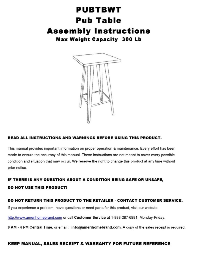 Amerihome PUBTBWT Assembly instructions