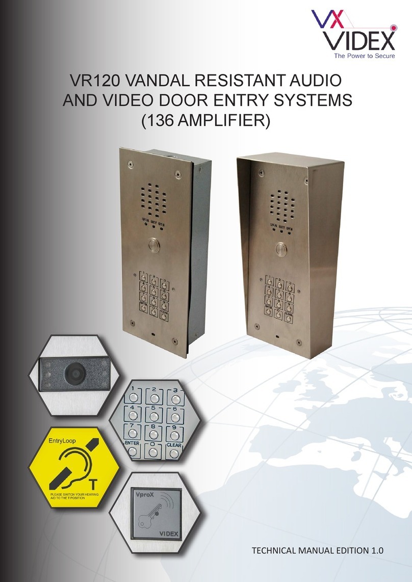 Videx VR120 VANDAL User manual