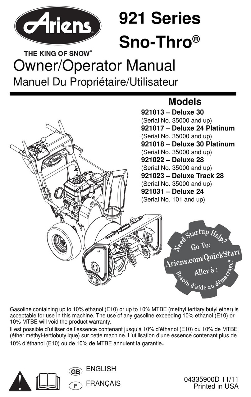 Ariens 921017 Owner's/operator's manual
