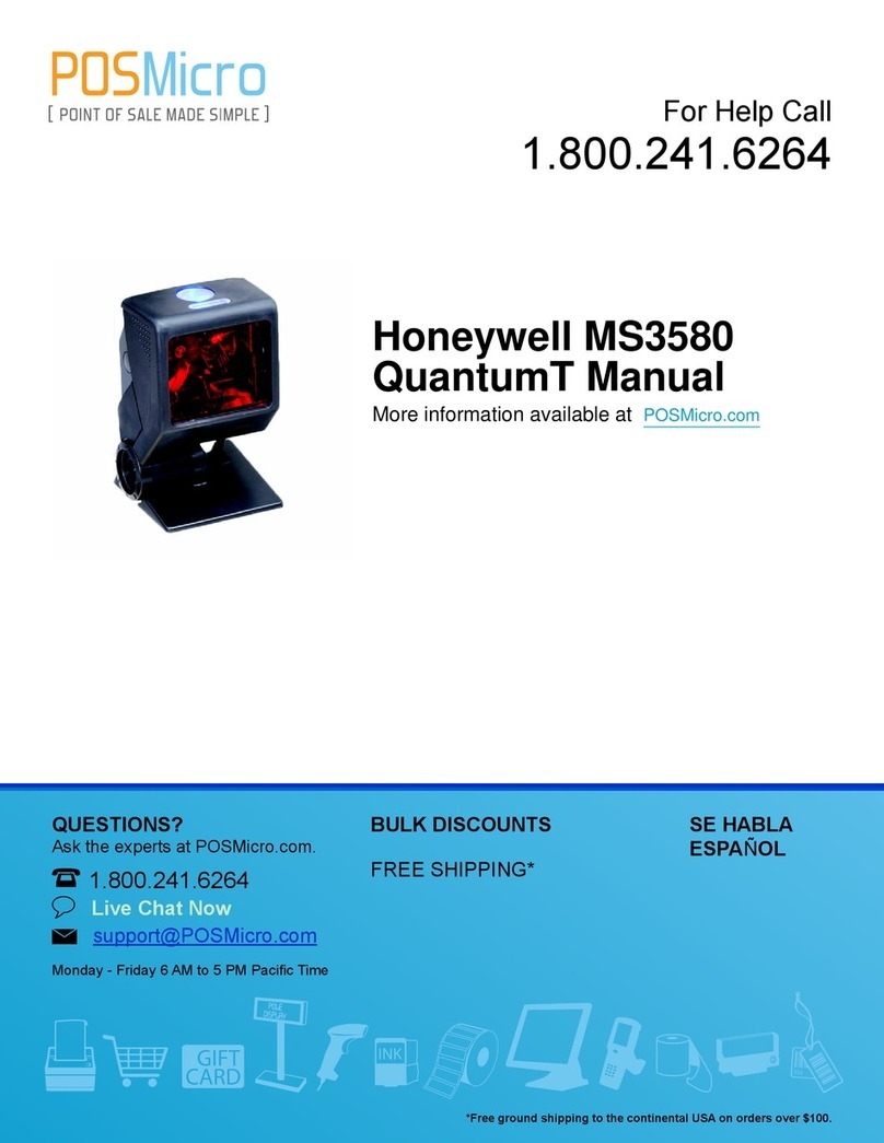 Honeywell QuantumT MS3580 User manual Honeywell QuantumT MS3580 User manual