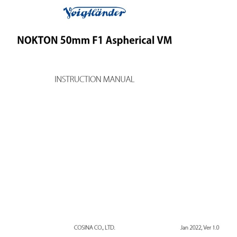 VOIGTLANDER NOKTON 50mm F1 Aspherical VM instruction manual VOIGTLANDER NOKTON 50mm F1 Aspherical VM instruction manual