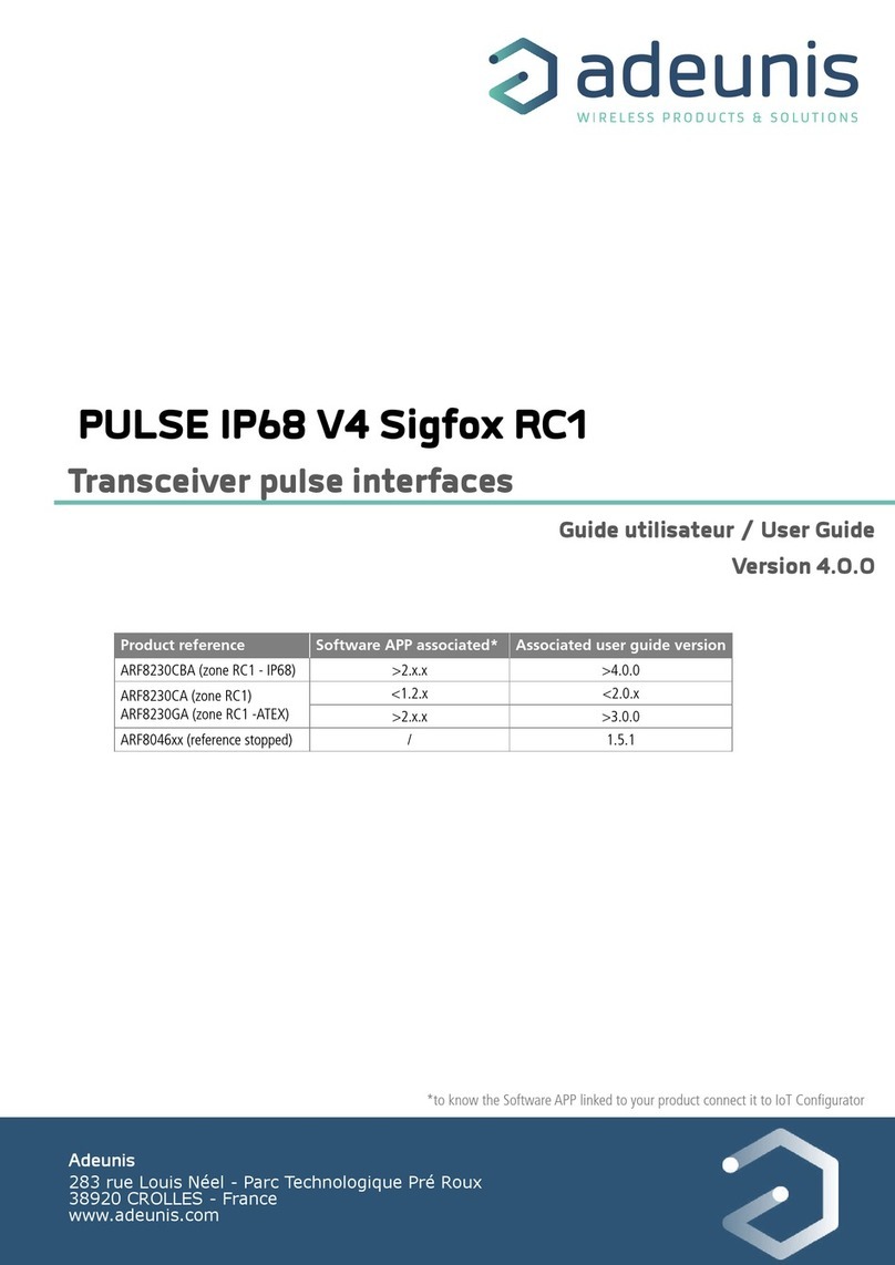 Adeunis RF PULSE IP68 V4 Sigfox RC1 user guide