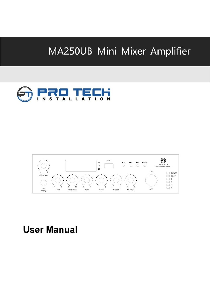 protech MA250UB user manual