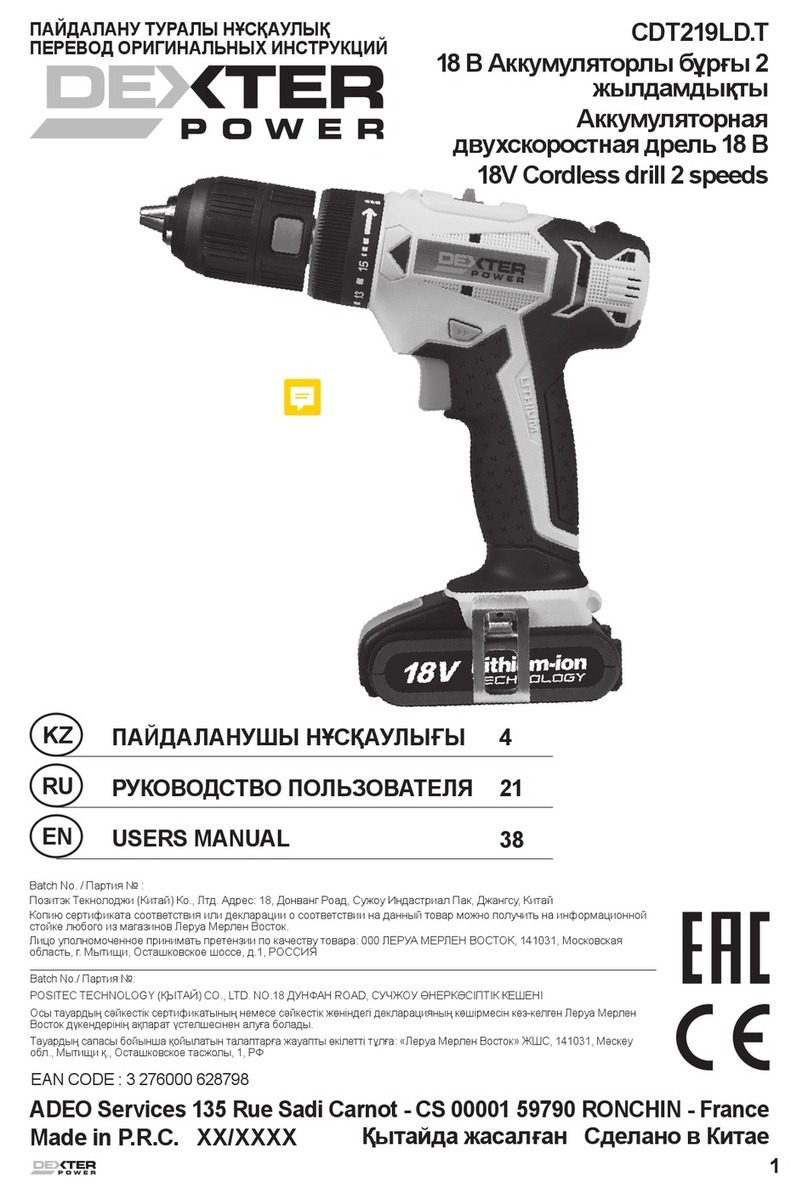 Dexter Power CDT219LD.T User manual