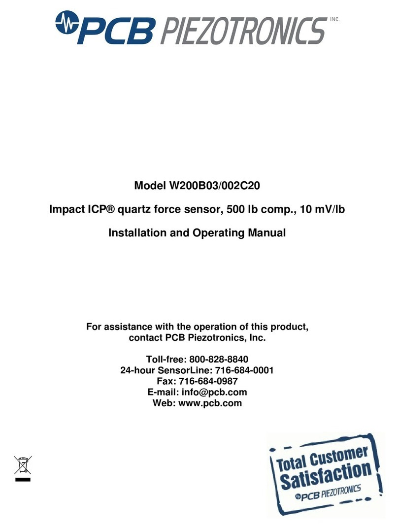 PCB Piezotronics W200B03/002C20 Installation and operating manual