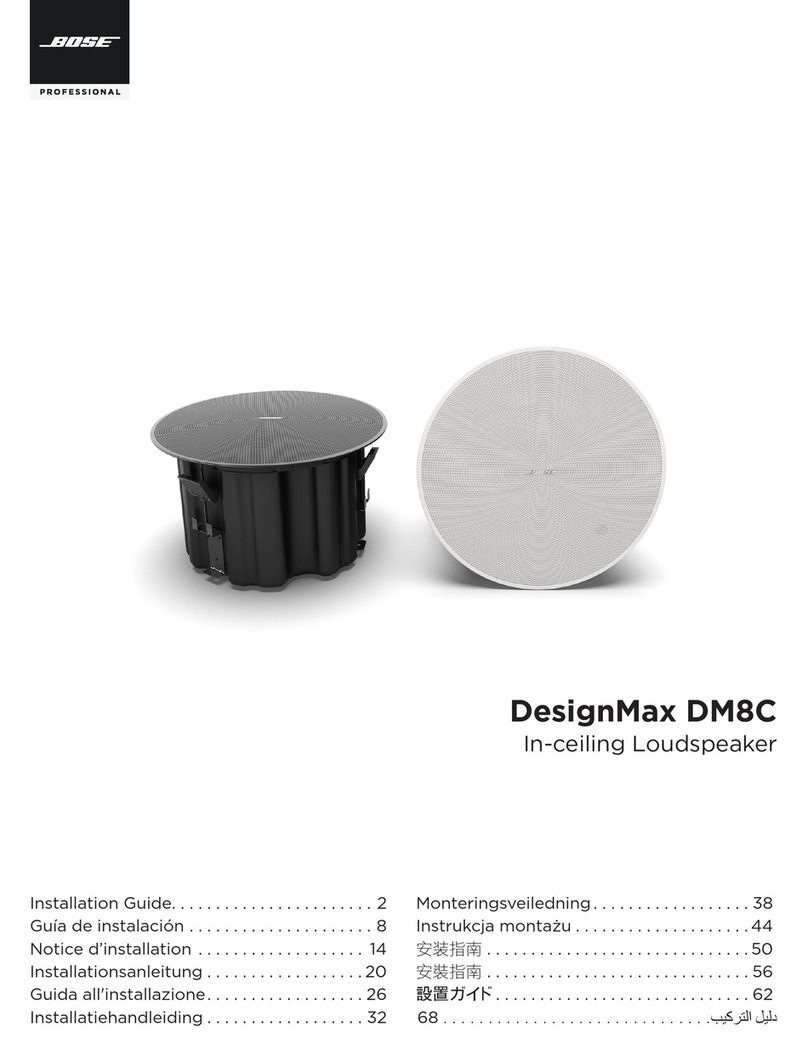 Bose Professional DesignMax DM8C installation guide