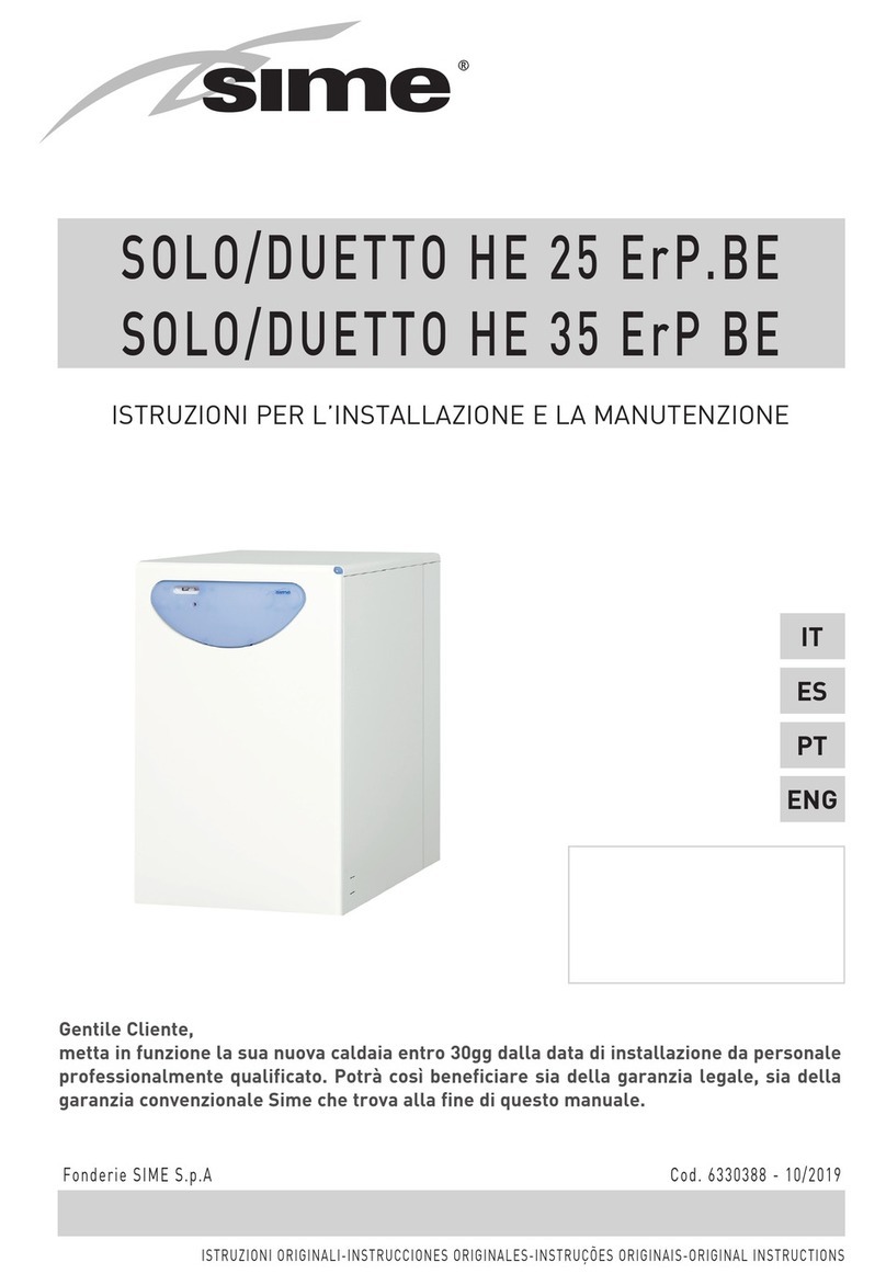 Sime SOLO HE 25 ErP.BE Installer's instructions