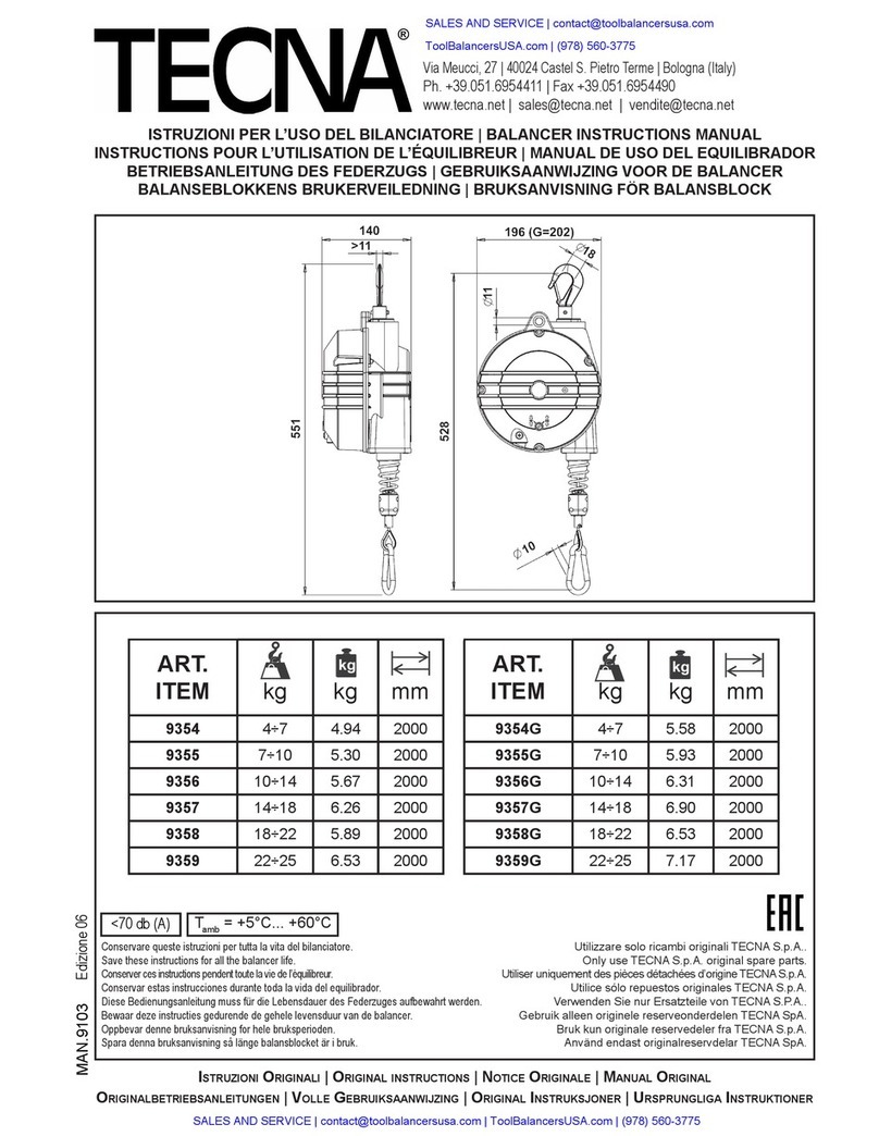 TECNA 9354G User manual