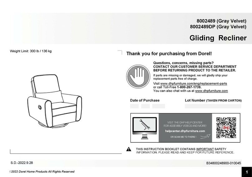 Dorel Home Products 8002489 Assembly instructions