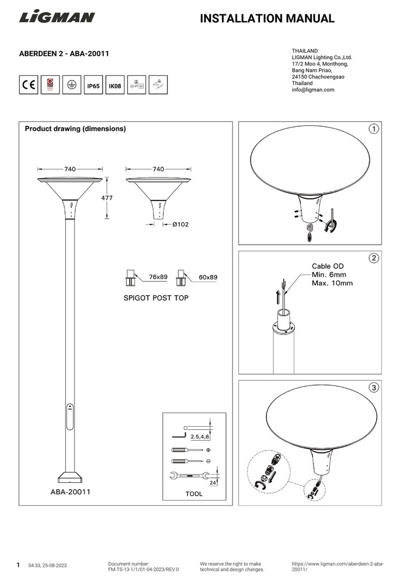 LIGMAN ABERDEEN 2 installation manual
