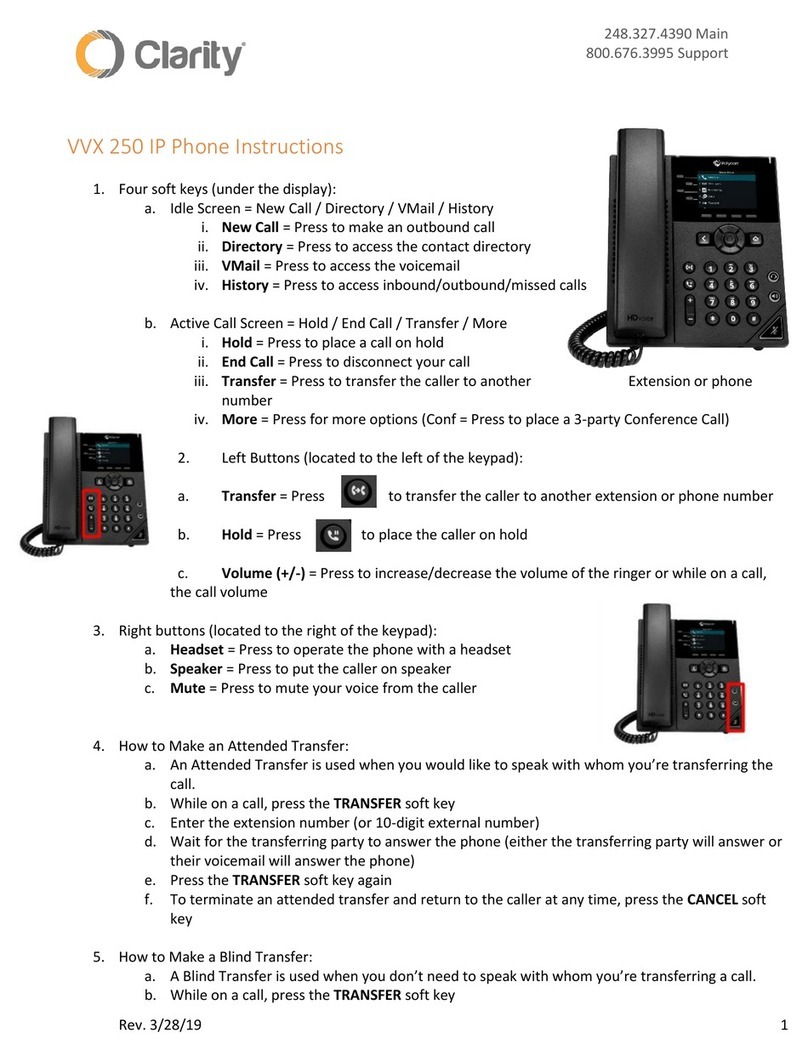 Polycom VVX 250 User manual