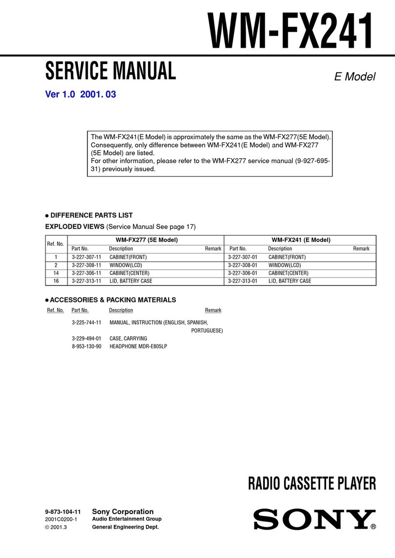 Sony Walkman WM-FX277 User manual