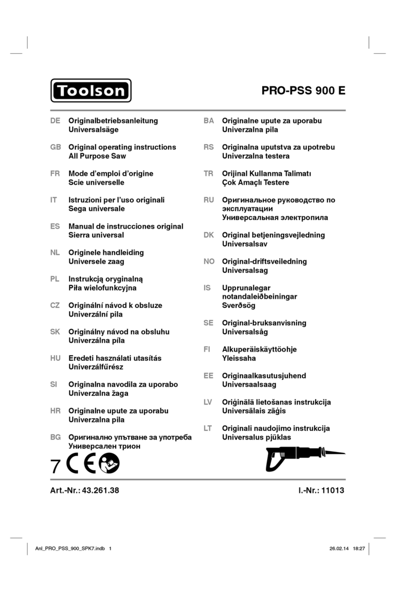 Toolson PRO-PSS 900 E User manual Toolson PRO-PSS 900 E User manual