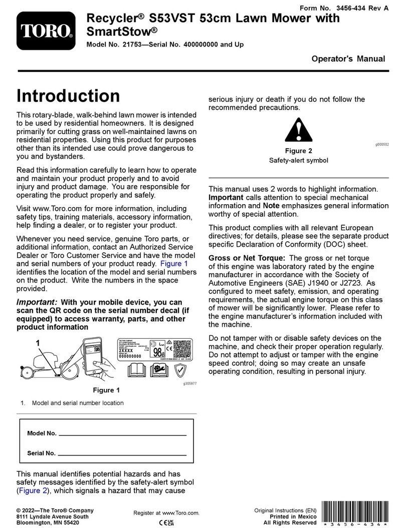 Toro Recycler S53VST User manual