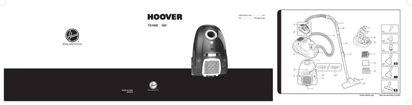 Hoover TX1600020 User manual