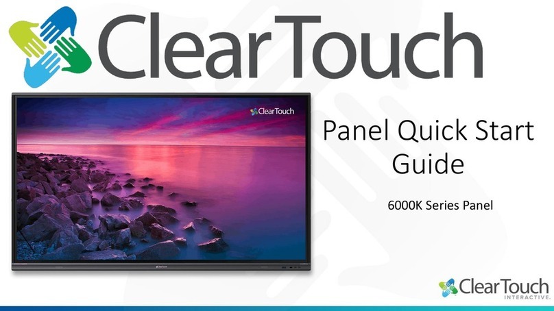 Clear Touch 6000K Series quick start guide Clear Touch 6000K Series quick start guide