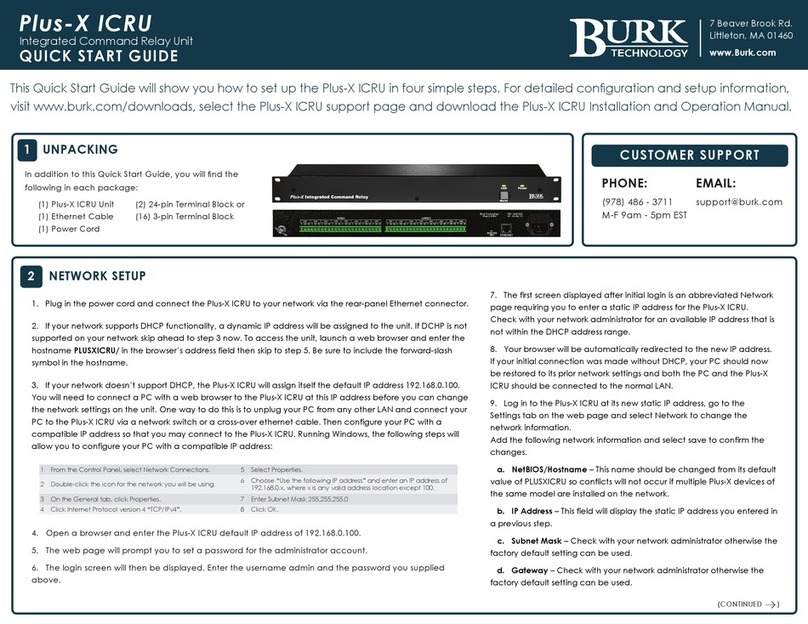 BURK Technology Plus-X ICRU quick start guide