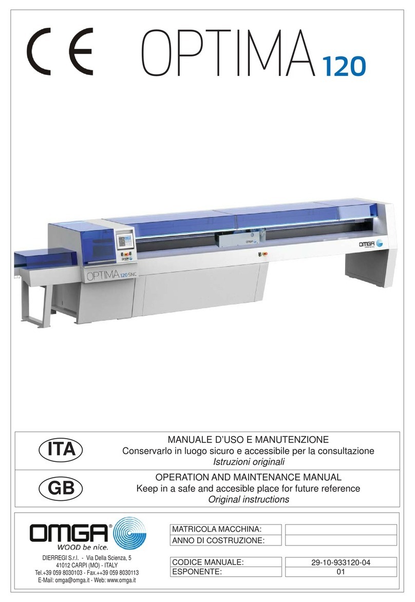 OMGA OPTIMA 120 Operation and maintenance manual