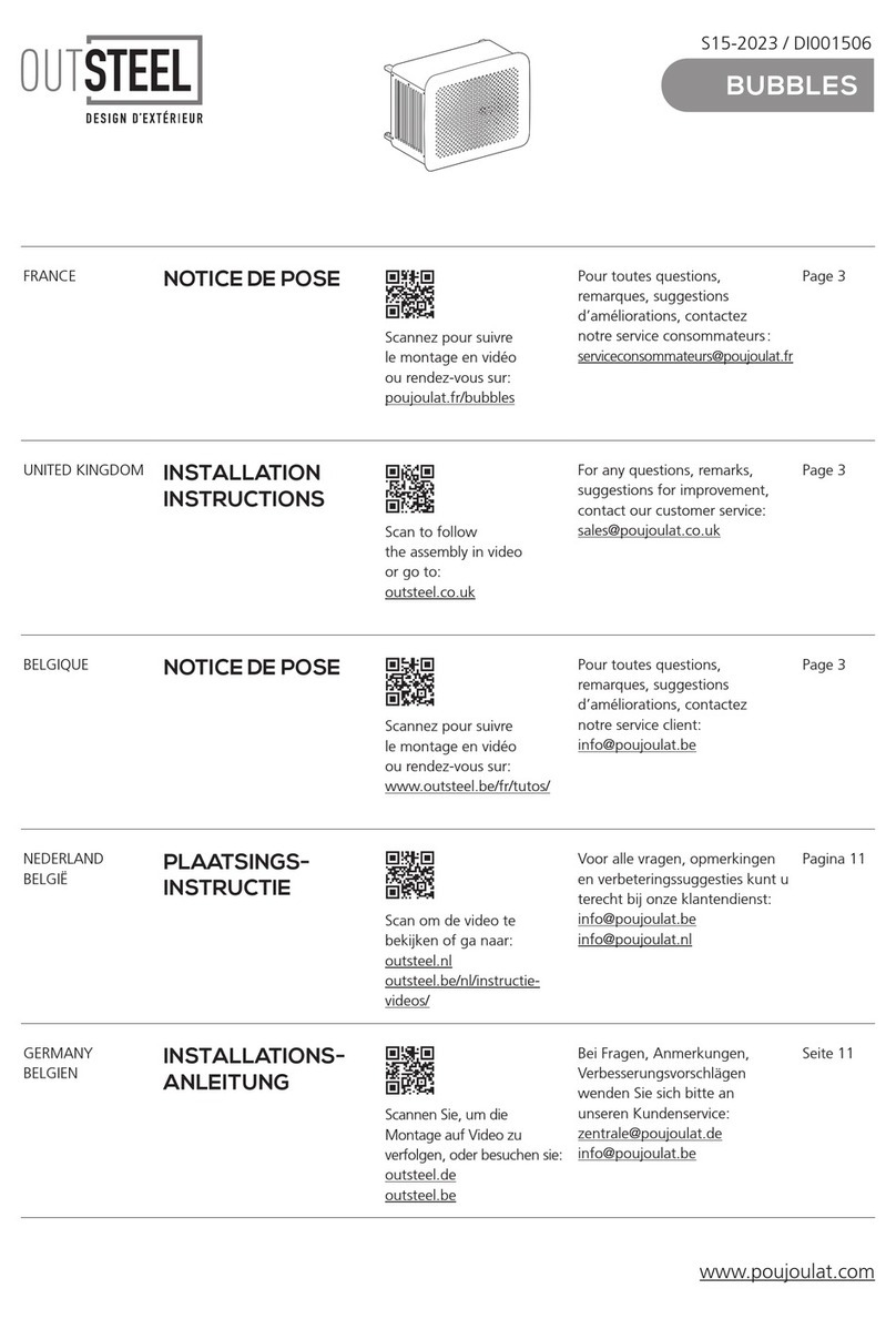 OUTSTEEL BUBBLES installation instructions