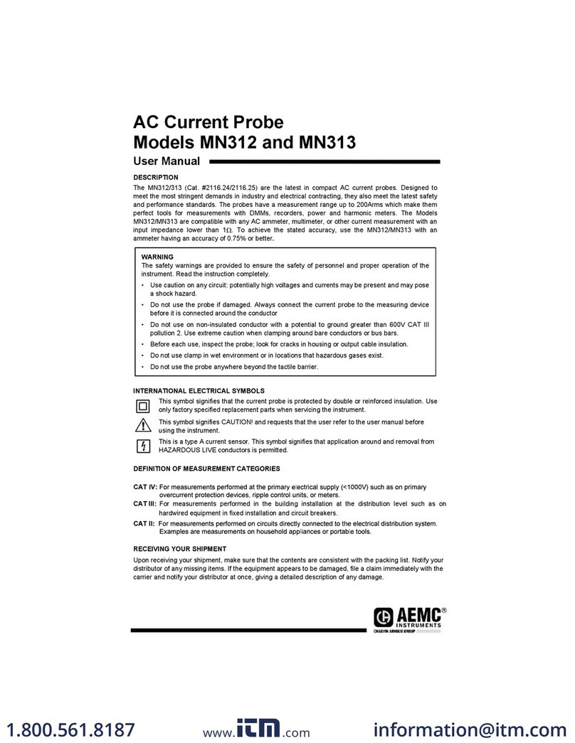 AEMC instruments MN312 User manual