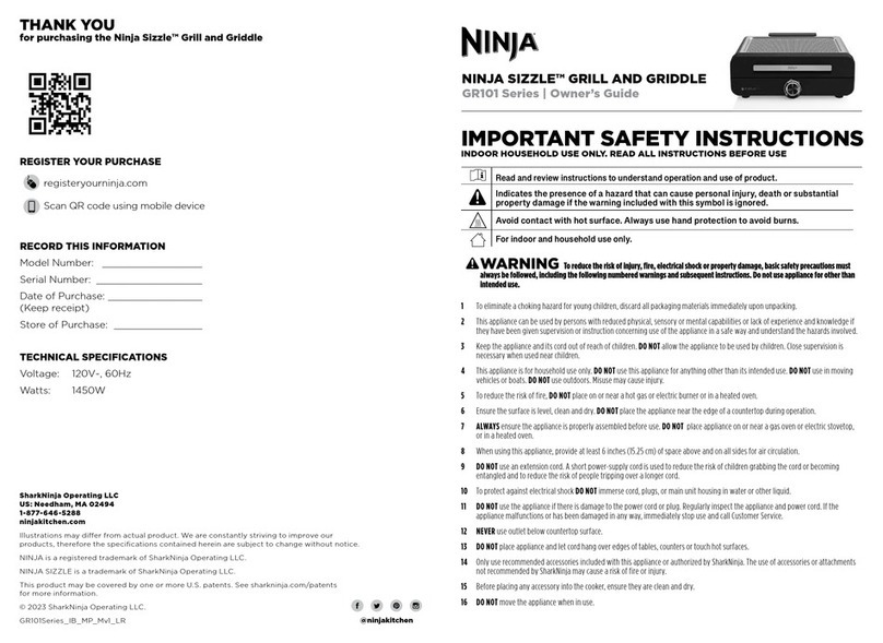 Ninja SIZZLE GR101 Series User manual