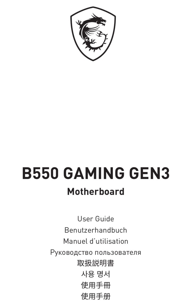 MSI B550 GAMING GEN3 User manual MSI B550 GAMING GEN3 User manual