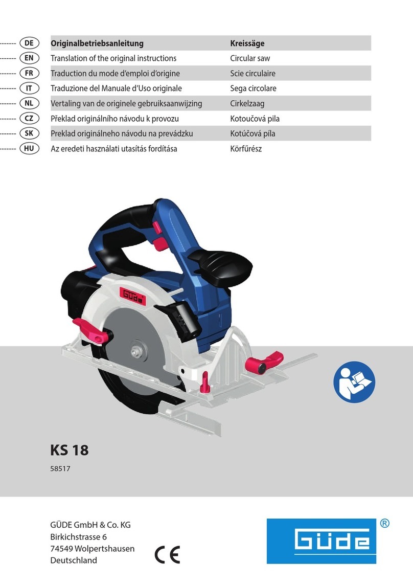 GÜDE KS 18 Translation of the original instructions