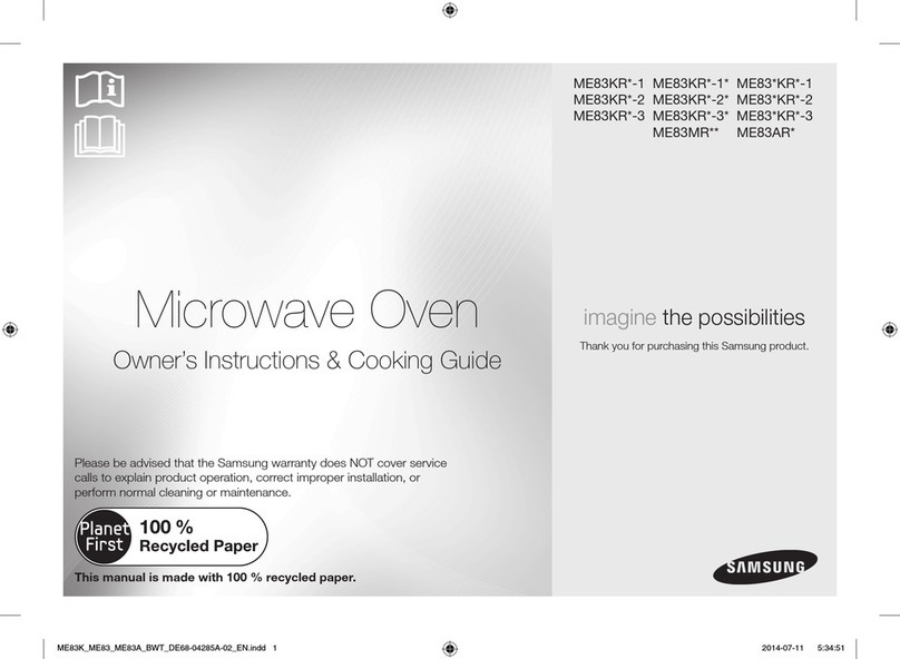 Samsung ME83 KR-1 Series Owner's instructions & cooking guide