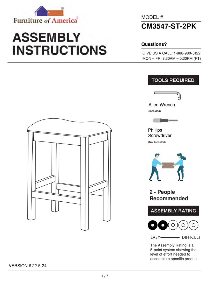 Furniture of America CM3547-ST-2PK Assembly instructions Furniture of America CM3547-ST-2PK Assembly instructions