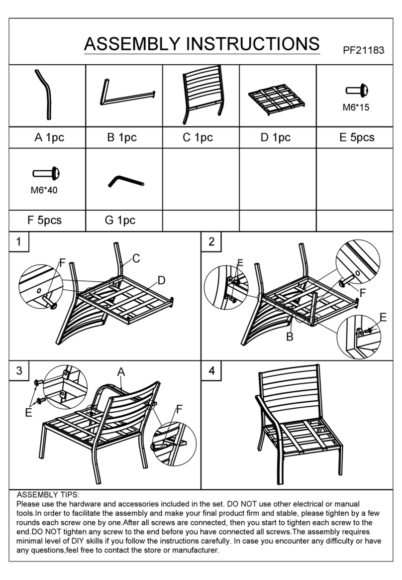 Festival Depot PF21183 Assembly instructions Festival Depot PF21183 Assembly instructions