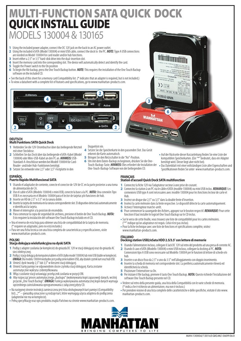 Manhattan 130165 User manual Manhattan 130165 User manual