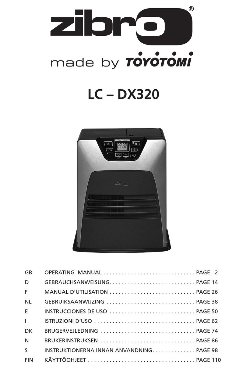 Toyotomi zibro LC-DX320 operating manual Toyotomi zibro LC-DX320 operating manual