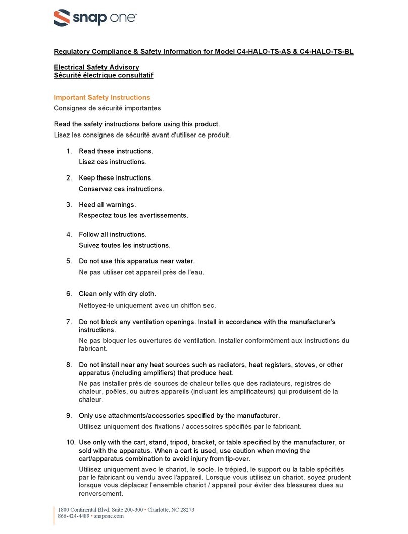 Snap One C4-HALO-TS-AS User manual