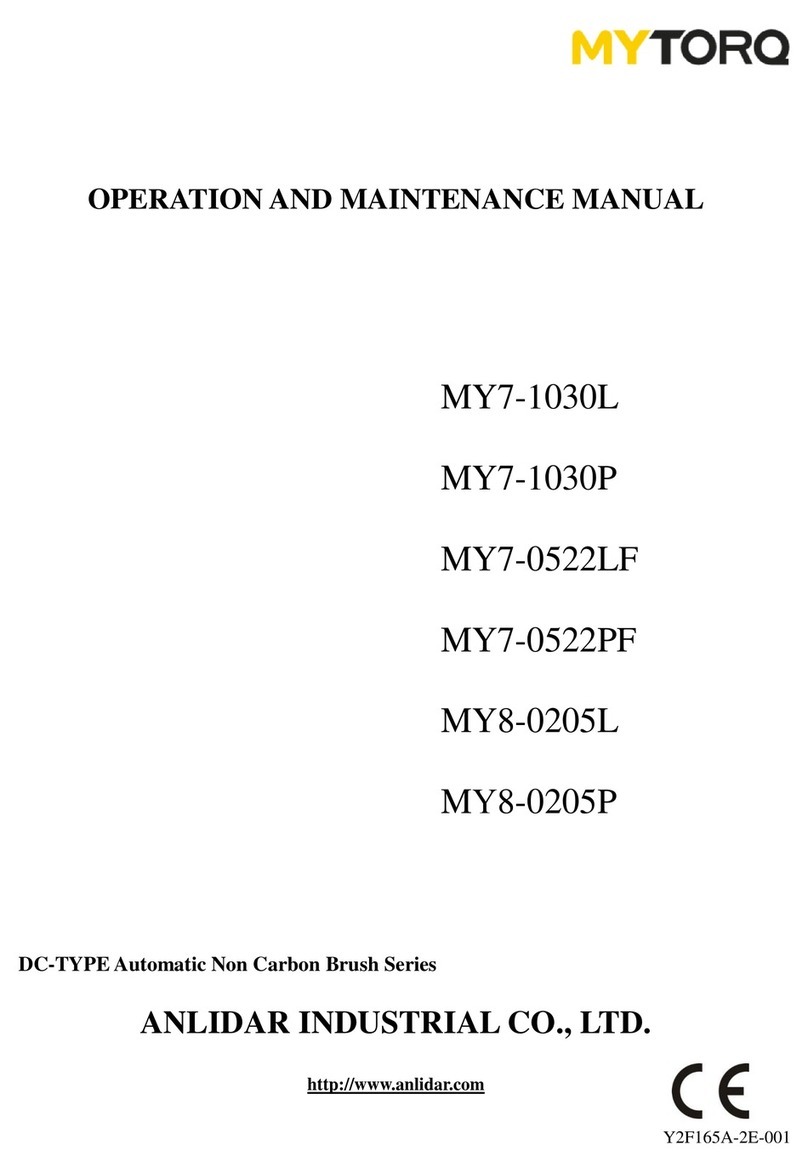 ANLIDAR MY7-1030L Operation and maintenance manual