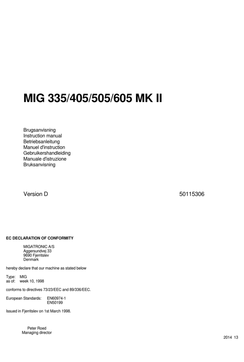Migatronic MIG 335 MK II instruction manual