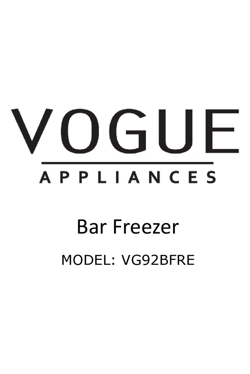 VOGUE APPLIANCES VG92BFRE quick start guide