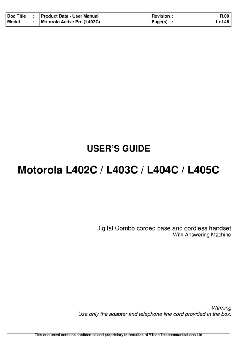 Motorola L404C User manual